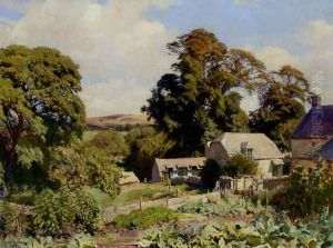 The Cottage Garden by George Spencer Watson