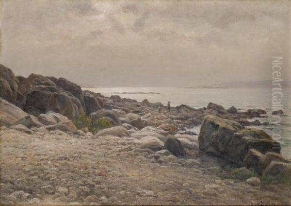 Kustlandskap Med Klippor Och Figurer - view 1