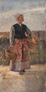 Peasant Girl by Berndt Adolf Lindholm