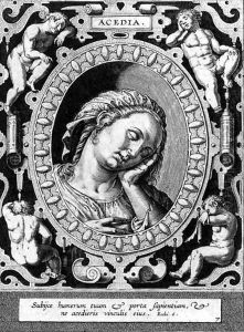 Acedia by Hieronymus or Jerome Wierix