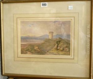 A Welsh Coastal Scene by Thomas Lindsay