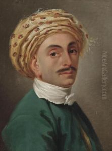 Portrait Of A Gentleman In A Turkish Headdress