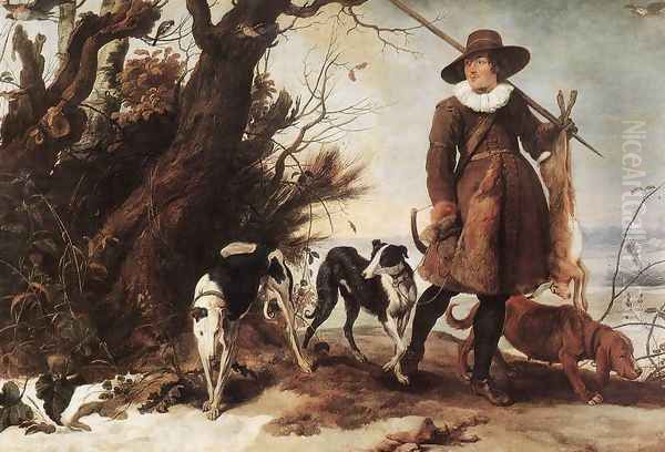 Winter Landscape with a Hunter 1624 by Jan Wildens