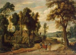 Landscape with Christ and his Disciples on the Road to Emmaus by Jan Wildens