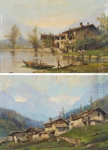 Paesaggio Lacustre Con Casolare