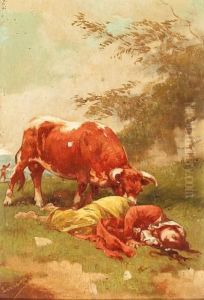 Escena Campesina by Angel Lizcano Y Monedero