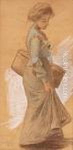 Una Joven by Joan Llimona y Bruguera