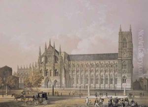 Westminster Abbey, pub. 1852 by Edmund Walker