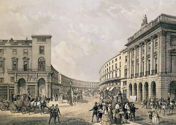 The Quadrant, Regent Street, pub. 1852 - view 1