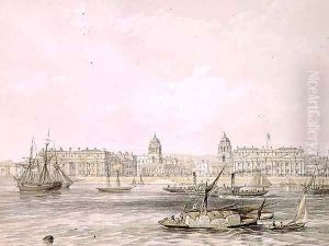 Greenwich Hospital, engraved by Thomas Picken (fl.1838-d.1870), pub. 1852 by Lloyd Bros. & Co. by Edmund Walker