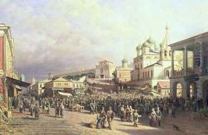 Market in Nishny, Novgorod, 1872