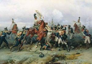 The Exploit of the Mounted Regiment in the Battle of Austerlitz, 1884 by Bogdan Willewalde