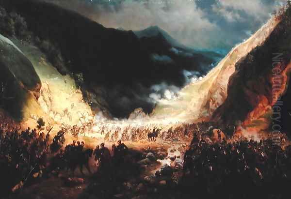 Battle at the Rotenturm canyon, 1871 - view 1