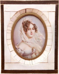 Portrait Of A Girl With A Drifty Scarf by Paul De Longpre