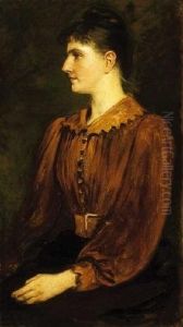 Lady In Red Blouse by Karoly Lotz