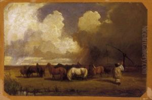 Storm In The Great Plain, About 1862 by Karoly Lotz