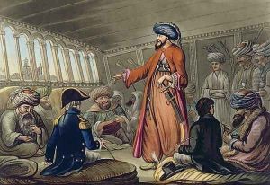 A Mameluke Delivering a Message from Mourad Bey, engraved by Joseph Constantine Stadler (fl.1780-1812) published by I. White, London, 1801 A Mameluke Delivering a Message from Mourad Bey, engraved by Joseph Constantine Stadler (fl.1780-1812) published by I. White, London, 1801