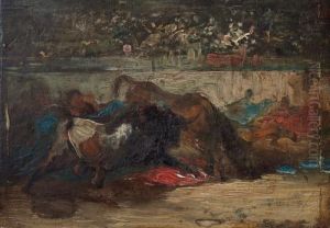Corrida De Toros by Eugenio Lucas Villamil