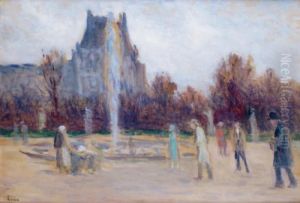 Le Jet D'eau Au Jardin Public, Les Tuileries by Maximilien Luce