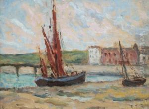 Bateaux Sur La Plage by Maximilien Luce