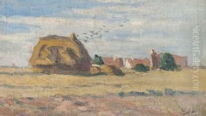 Meule Sur Fond De Paysage A Trois Maisons