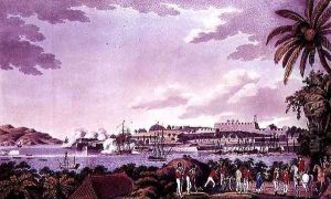 North East View of Fort Louis, Martinique, engraved by Samuel Alken (1750-1815) 1796