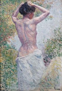 Femme Se Coiffant, Vue De Dos by Maximilien Luce