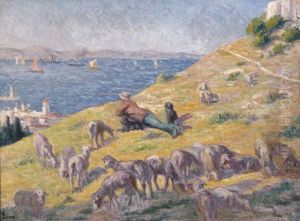 Saint-tropez, Le Berger Et Son Troupeau by Maximilien Luce