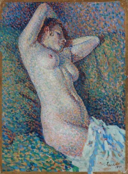 Femme Nue Aux Bras Releves Derriere La Tete - view 1