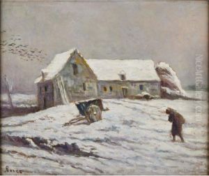 Bonnieres, Le Village Sous La Neige by Maximilien Luce