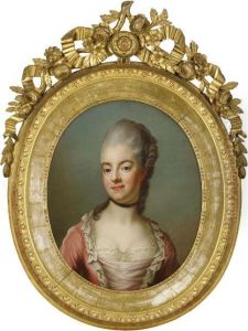 Portratt Forestallande
Friherrinnan Ulrika Eleonora Von Hopken I Rosa Klanning- Brostbild by Gustaf Lundberg
