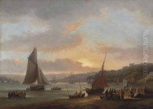 Shipping On The River Dart At Dittisham, Devonshire Shipping On The River Dart At Dittisham, Devonshire