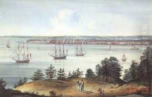 The Bay of New York Taken from Brooklyn Heights 1820-25
