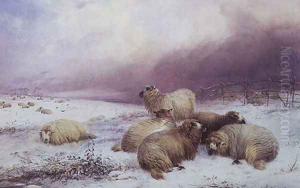 A Winter Landscape with Sheep - view 1