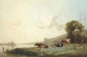 A Summer evening by Thomas Francis Wainewright