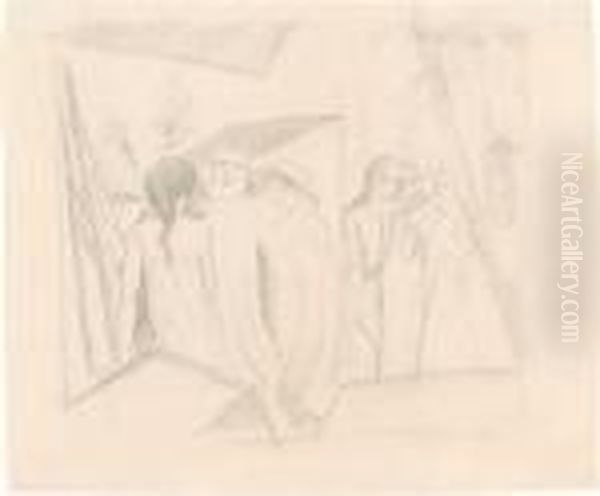 Funf Madchen An Der Altane - view 1