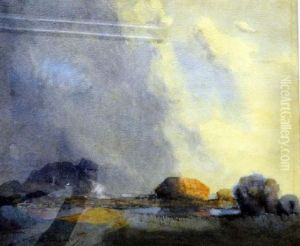 Passing Storm & Landscape by Matthew James Macnally