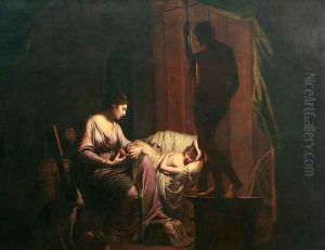 Penelope unraveling her Web by Joseph Wright