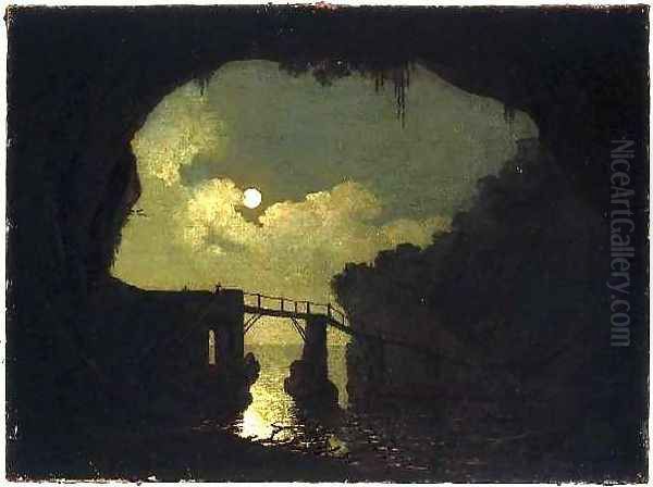 Bridge through a Cavern, Moonlight - view 1