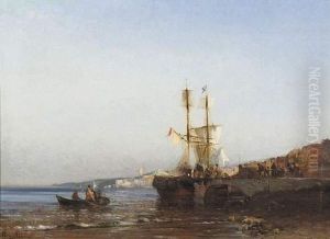 Pecheurs Ramenant Leurs Filets Dans Un Port Mediterraneen