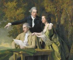 The Rev D'Ewes Coke, his wife and a relative
