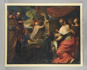 Salomone In Adorazione Del Vitello D """"oro by Stefano Magnasco