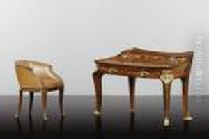 'aux Orchidees' Desk And Chair by Louis Majorelle