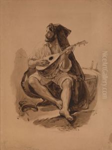 Musician And Pirate by Vladimir Egorovic Makovsky