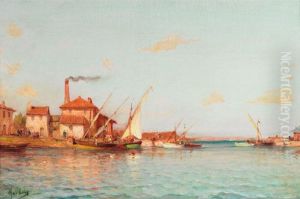 Sunlit Southern Harbour by Charles Malfroy