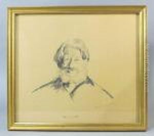 < Portrait D'homme En Buste >. < Portrait D'homme En Buste >.