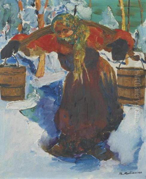 Russian Baba Carrying Water - view 1