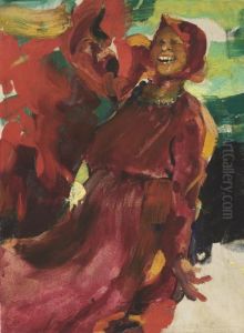 Laughing Girl by Philippe Andreevitch Maliavine