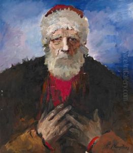 Portrait Of An Old Bearded Man by Philippe Andreevitch Maliavine