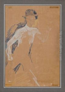 < Etude D'homme A La Raquette Et A La Cigarette >. < Etude D'homme A La Raquette Et A La Cigarette >.